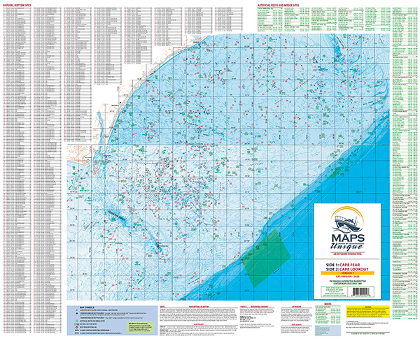 Cape Fear Offshore Fishing Map